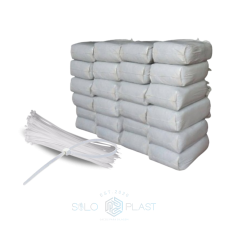 Combo saco + abraçadeira 180 micras 51x110 branco c/ 1.000 unid.